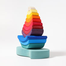 Load image into Gallery viewer, Grimm's Stacking Tower Boat - The Sensory Studio