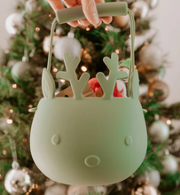 Load image into Gallery viewer, We Might Be Tiny Christmas Reindeer Basket: Sage: On Sale was $35 - The Sensory Studio