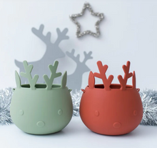 Load image into Gallery viewer, We Might Be Tiny Christmas Reindeer Basket: Rust: On Sale was $35.00 - The Sensory Studio