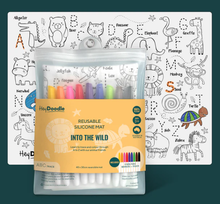 Load image into Gallery viewer, Hey Doodle 123 Silicone A3 Activity Mat: Into the Wild - The Sensory Studio