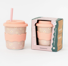 Load image into Gallery viewer, Chino Club Kids Keep Cup: Pink Daisy 8oz - The Sensory Studio