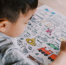 Load image into Gallery viewer, Hey Doodle ABC Silicone A3 Activity Mat: Toot Toot Honk - The Sensory Studio