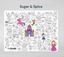 Load image into Gallery viewer, Hey Doodle 123 Silicone A3 Activity Mat: Sugar and Spice - The Sensory Studio