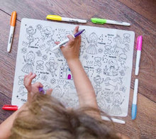 Load image into Gallery viewer, Hey Doodle 123 Silicone A3 Activity Mat: Sugar and Spice - The Sensory Studio