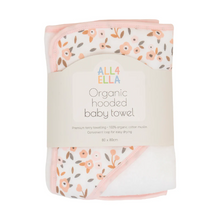 Load image into Gallery viewer, Organic Hooded Towel - Floral Bouquet - The Sensory Studio