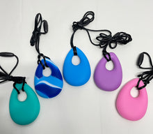 Load image into Gallery viewer, Chubuddy Bud Oval Chew Necklace: Lilac/Purple - The Sensory Studio