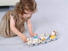 Load image into Gallery viewer, Wooden Stacking Block Train - Pastel - The Sensory Studio