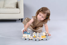 Load image into Gallery viewer, Wooden Stacking Block Train - Pastel - The Sensory Studio