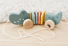 Load image into Gallery viewer, Wooden Pull A Long Crocodile - The Sensory Studio