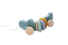 Load image into Gallery viewer, Wooden Pull A Long Crocodile - The Sensory Studio