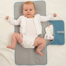 Load image into Gallery viewer, All 4 Ella Recycled Baby Change Mat / Wallet: Blue - The Sensory Studio