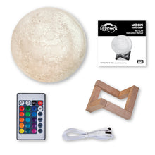 Load image into Gallery viewer, Lil Dreamers Moon Touch Lamp: White: On Sale was $39.95 - The Sensory Studio