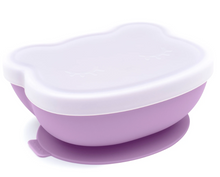 Load image into Gallery viewer, We Might be Tiny: Bear Stickie Bowl with Lid: Lilac - The Sensory Studio