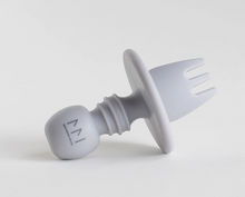 Load image into Gallery viewer, Montessori Mates Baby's First Silicone Cutlery Set: Green - The Sensory Studio