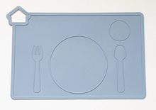 Load image into Gallery viewer, Montessori Mates Silicone Placemat: Grey - The Sensory Studio