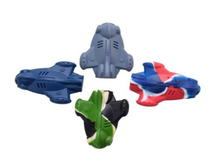 Load image into Gallery viewer, Chubuddy SpaceJet Chew Pendant Necklace - Red/Blue Swirl