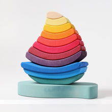 Load image into Gallery viewer, Grimm's Stacking Tower Boat - The Sensory Studio