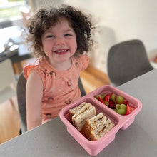 Load image into Gallery viewer, Smoosh Silicone Collapsible Lunch Box: Teal: On Sale was $29.95 - The Sensory Studio