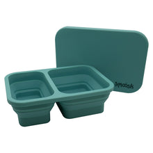 Load image into Gallery viewer, Smoosh Silicone Collapsible Lunch Box: Teal: On Sale was $29.95 - The Sensory Studio