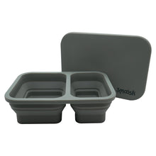 Load image into Gallery viewer, Smoosh Silicone Collapsible Lunch Box: Grey: On Sale was $29.95 - The Sensory Studio