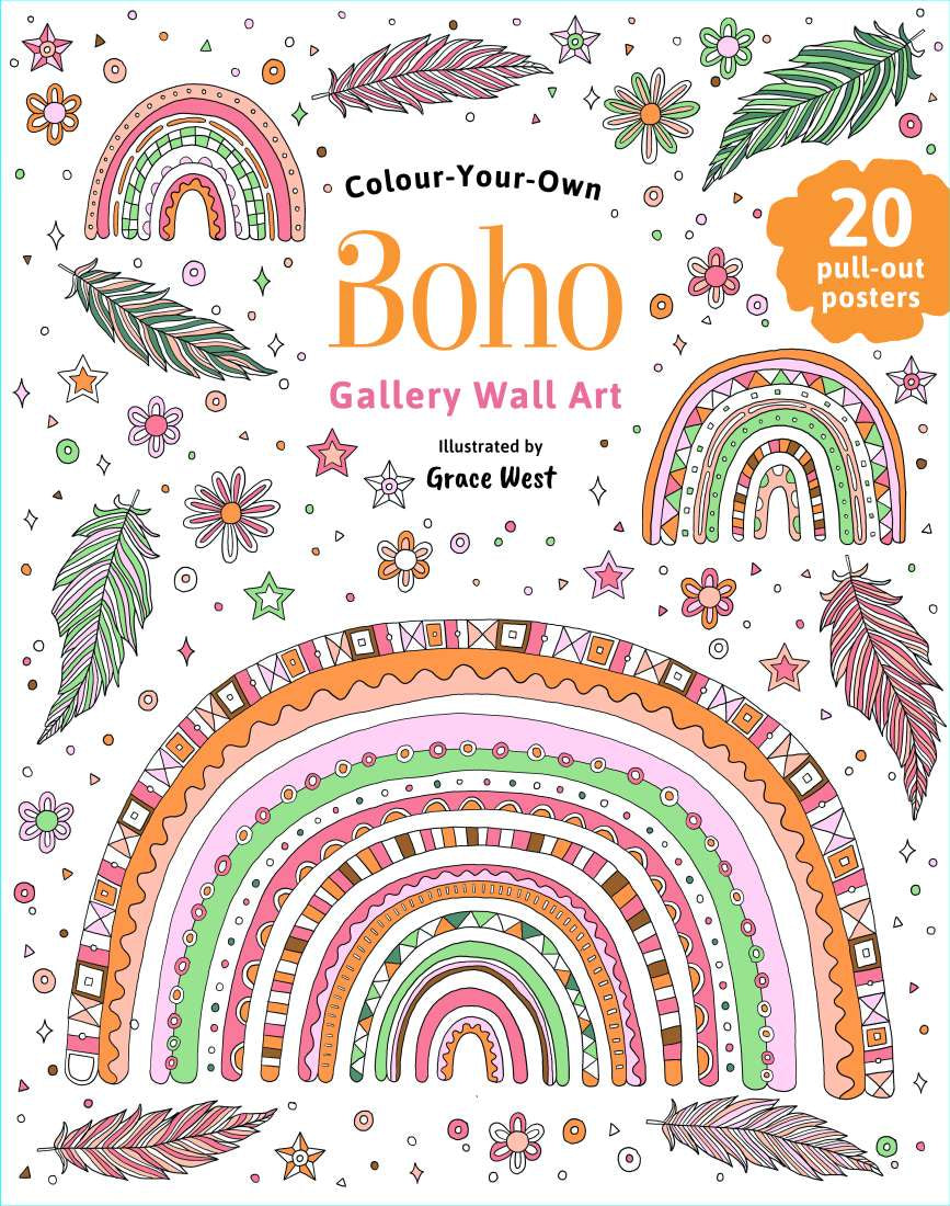 Colour Your Own Wall Art Colouring Book Boho The Sensory Studio