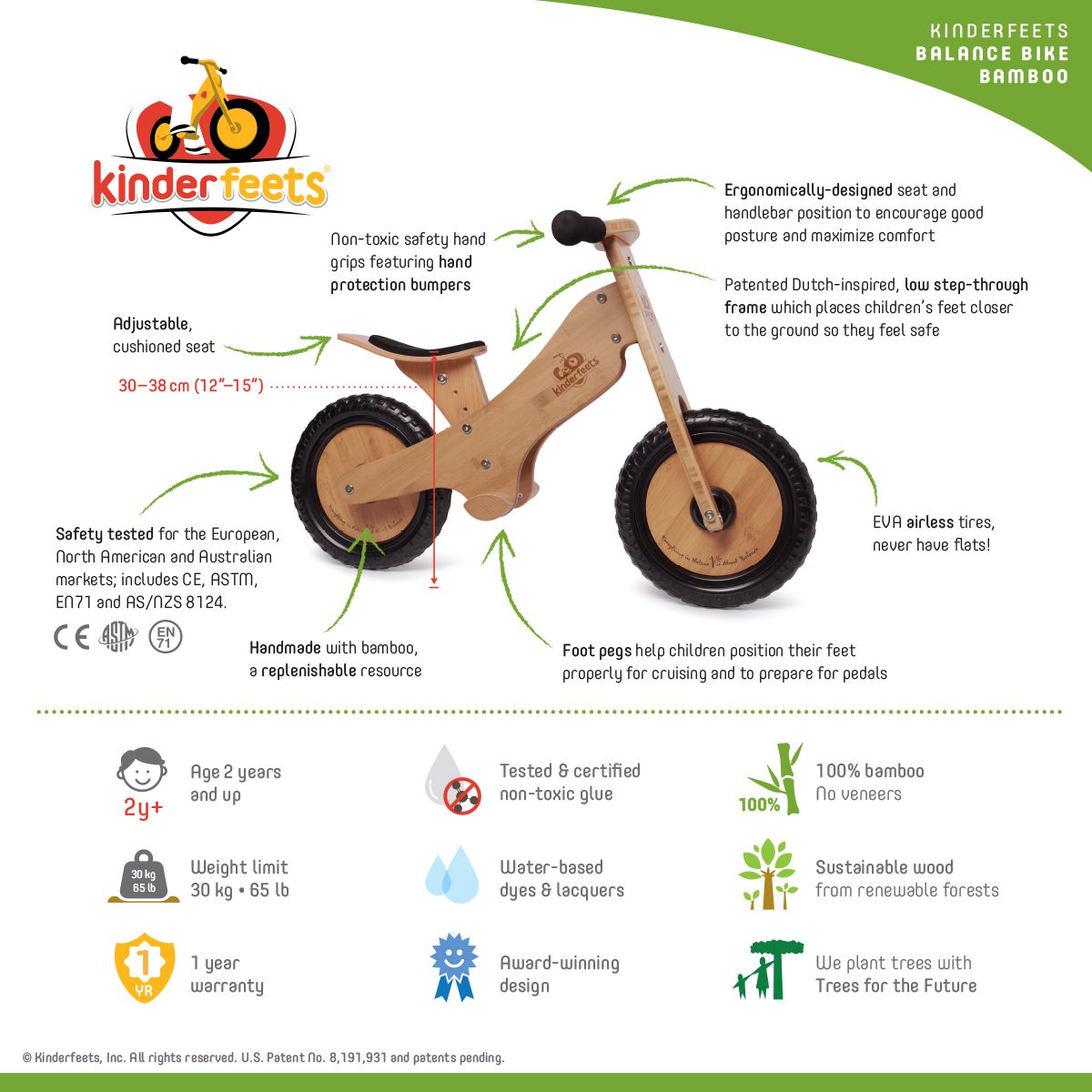 Kinderfeets bamboo balance bike best sale