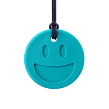 Load image into Gallery viewer, ARK Therapeutic Smiley Face Chewmoji Chew Necklace: Teal XT