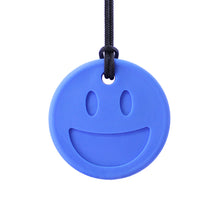 Load image into Gallery viewer, ARK Therapeutic Smiley Face Chewmoji Chew Necklace: Royal Blue XXT