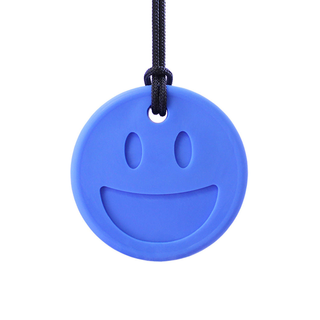 ARK Therapeutic Smiley Face Chewmoji Chew Necklace: Royal Blue XXT