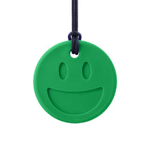 Load image into Gallery viewer, ARK Therapeutic Smiley Face Chewmoji Chew Necklace: Forest Green XXT