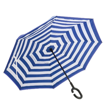 Load image into Gallery viewer, Annabel Trends Umbrella: Navy Stripe