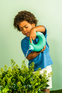 Quut Cana Large Watering Can Lagoon Blue & Yellow - The Sensory Studio