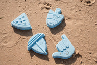 Coast Kids: Shelly Beach Sand Moulds - Light Blue - The Sensory Studio