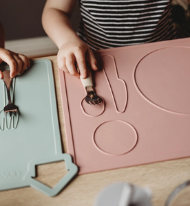 Montessori Mates Silicone Placemat | Rose Dust