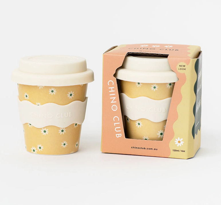 Chino Club Babychino Cup: Yellow Daisy 4oz
