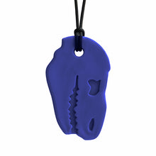 Load image into Gallery viewer, ARK Therapeutic Dino-Bite Chew Necklace: Dark Blue (Std)