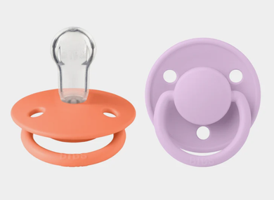 BIBS Pacifier Dummy De Lux One Size: Papaya/Violet Sky