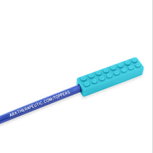 Load image into Gallery viewer, Ark Therapeutic Brick Chewable Pencil Topper: Teal XT