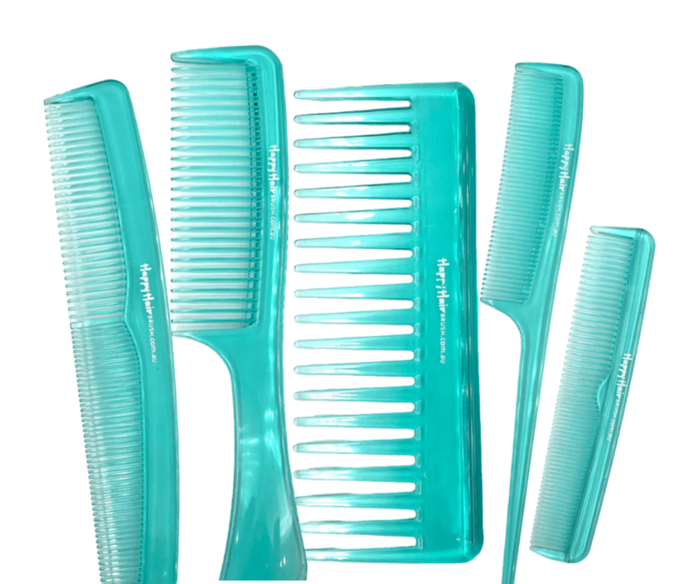 Happy Hair Brush Comb Set - Aqua