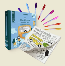 Load image into Gallery viewer, Hey Doodle: Reusable Silicone Story Book: The Wheels on the Bus