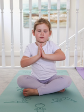 Load image into Gallery viewer, Imagine That: Sun Salutation Eco Yoga Mat - Teal