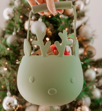 Load image into Gallery viewer, We Might Be Tiny Christmas Reindeer Basket: Sage