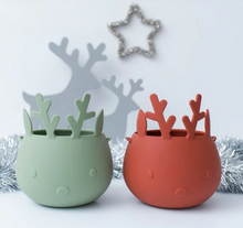 Load image into Gallery viewer, We Might Be Tiny Christmas Reindeer Basket: Rust