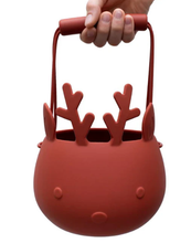 Load image into Gallery viewer, We Might Be Tiny Christmas Reindeer Basket: Rust