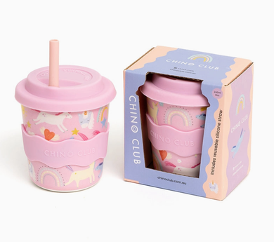 Chino Club Kids Keep Cup: Pink Unicorn 8oz - The Sensory Studio