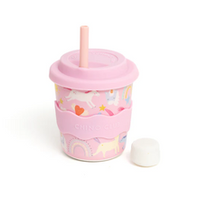 Load image into Gallery viewer, Chino Club Kids Keep Cup: Pink Unicorn 8oz - The Sensory Studio