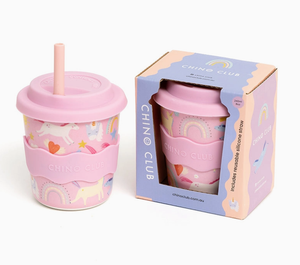 Chino Club Kids Keep Cup: Pink Unicorn 8oz - The Sensory Studio