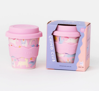 Chino Club Babychino Cup: Pink Unicorn 4oz - The Sensory Studio
