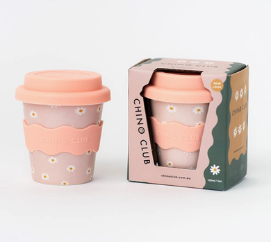 Chino Club Babychino Cup: Pink Daisy 4oz - The Sensory Studio