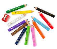 Load image into Gallery viewer, Jumbo Stubby Washable Colouring Pencils Pack 12 &amp; Sharpener